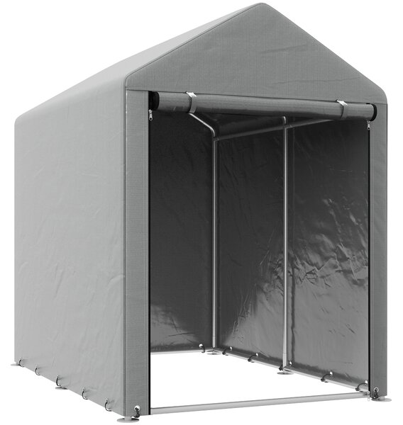 Outsunny 179 x 120cm Temporary Garden Shed, with Accessories - Light Grey