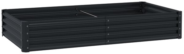 Outsunny 180 x 90cm Galvanised Steel Open Planter - 84H-211V00CG