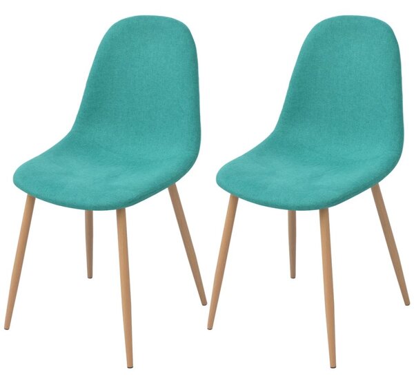 243874 Dining Chairs 2 pcs Fabric Green