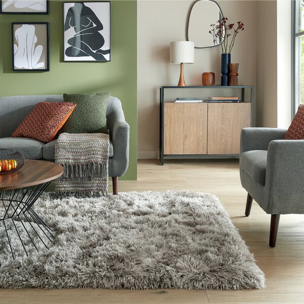 Polar Shaggy Rug Grey