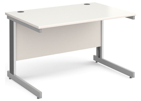 All White Deluxe Rectangular Desk, 120wx80dx73h (cm)