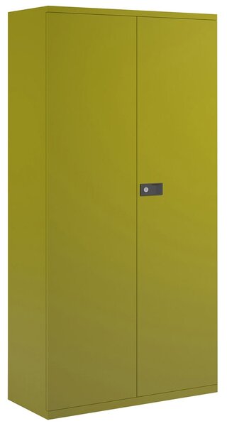 Bisley Economy Double Door Steel Cupboard, 4 Shelf - 91wx40dx197h (cm), Green