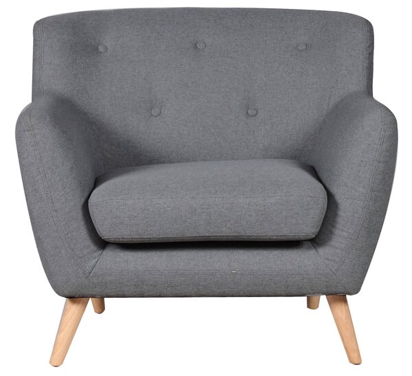 Serena Fabric Armchair, Dark Grey