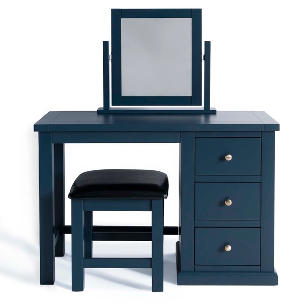 Cheltenham Blue Dressing Table Set, Stool, Mirror | Roseland Furniture