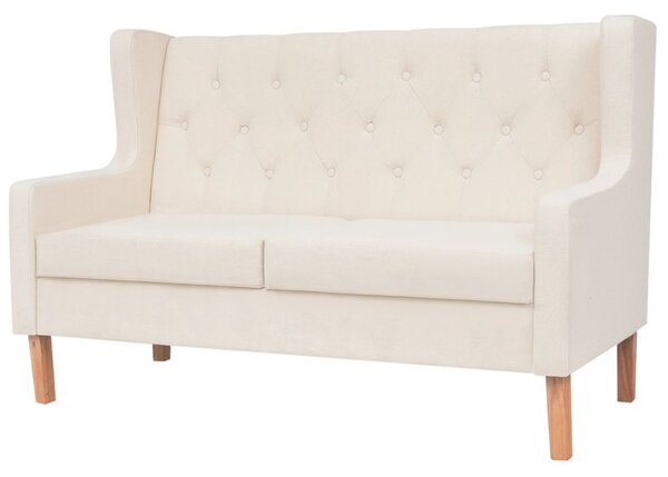 245450 2-Seater Sofa Fabric Cream White