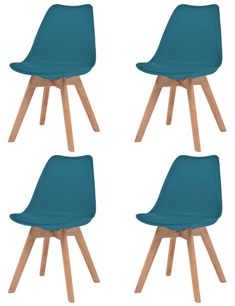 Dining Chairs 4 pcs Turquoise Faux Leather