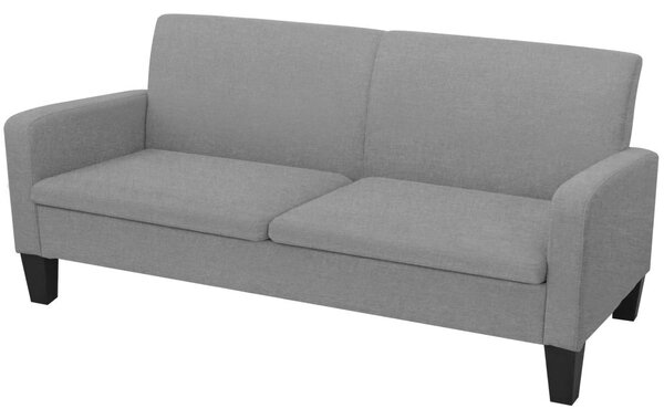 3-Seater Sofa 180x65x76 cm Light Grey