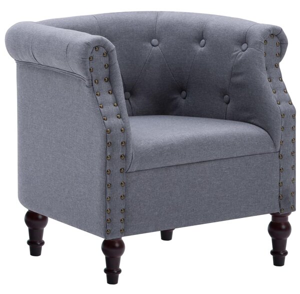 247006 Armchair Fabric Upholstery 67x60x67 cm Light Grey