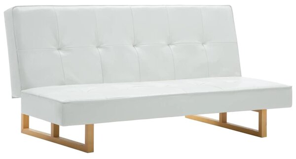 Sofa Bed Faux Leather White