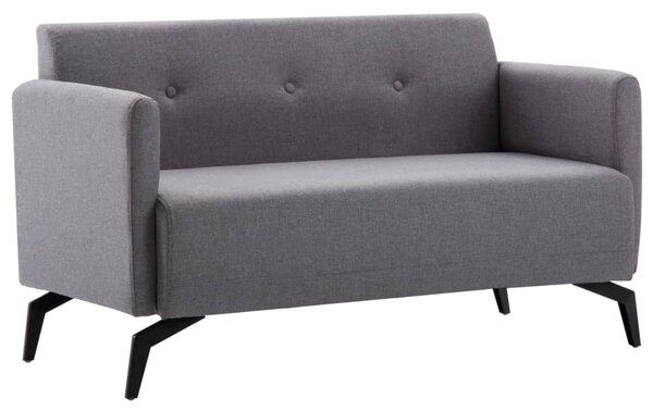 2-Seater Sofa Fabric Upholstery 115x60x67 cm Light Grey