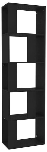 Book Cabinet/Room Divider Black 45x24x159 cm Engineered Wood