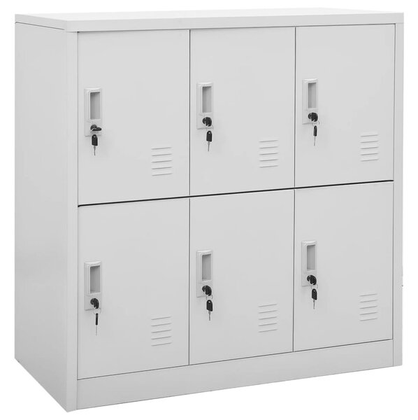 Locker Cabinet Light Grey 90x45x92.5 cm Steel