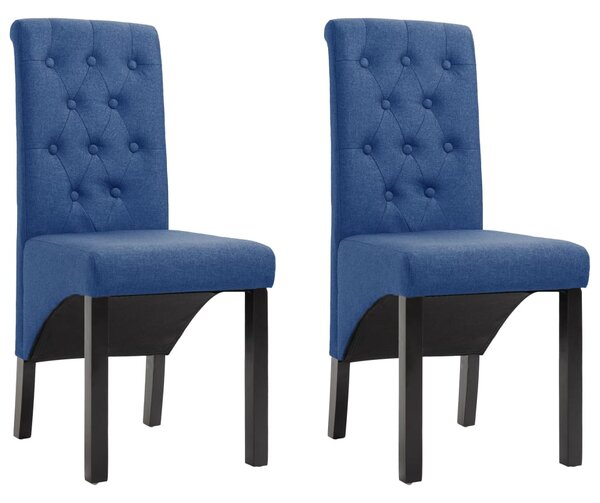 Dining Chairs 2 pcs Blue Fabric