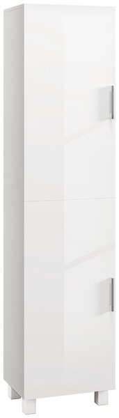 HOMCOM Tall Bathroom Cabinet, Freestanding Bathroom Cabinet with Adjustable Shelves and Double Doors