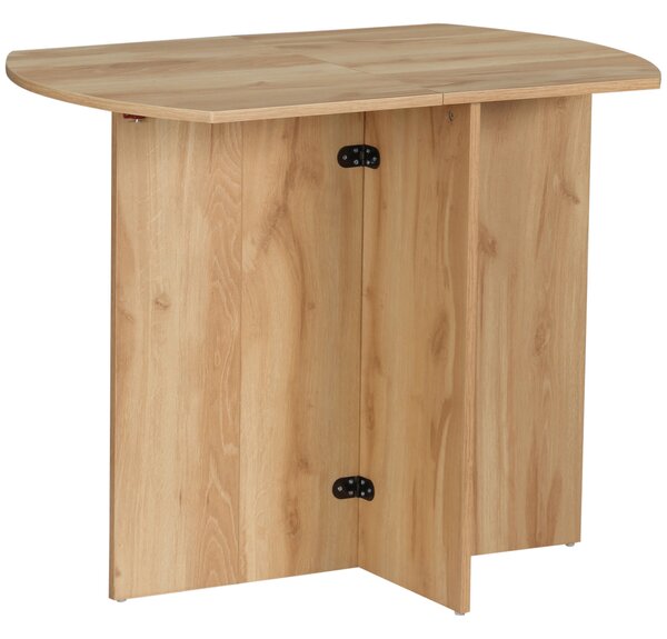 HOMCOM Four-Person Drop Leaf Dining Table - Wood-Effect