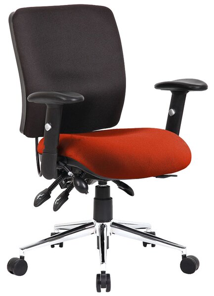Praktikos Medium Back Posture Operator Chair Black Back, Tortuga