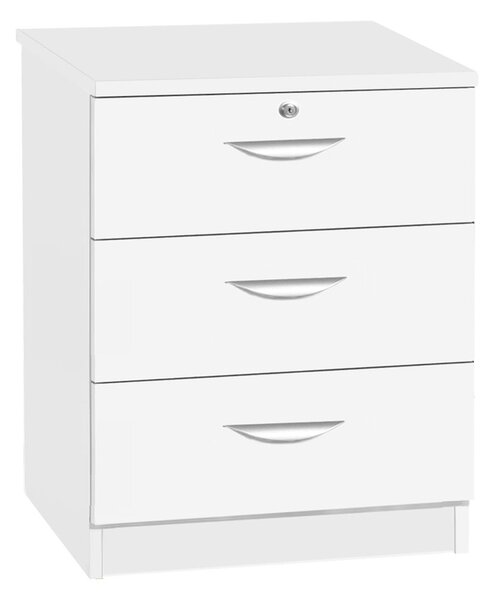 Small Office 3 Drawer CD/DVD Storage Chest, White