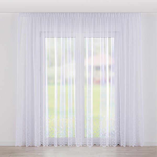 Pencil pleat voile/net curtain