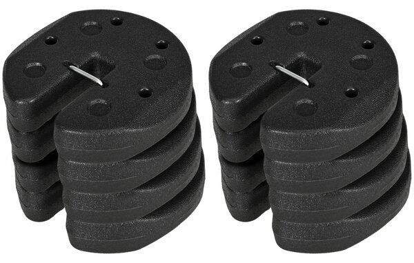 Outsunny 48KG Gazebo Weights Set of 8, Weights for Gazebo Legs with Reinforce Pins and Carry Belt, for Canopies Marquees Tents