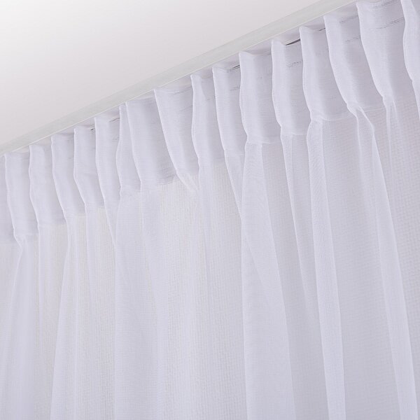 Pencil pleat voile/net curtain