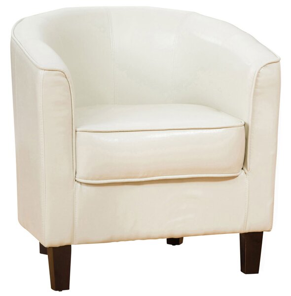 Westwood Faux Leather Tub Chair, Cream