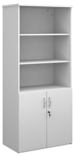 Tandem Open Top Combination Cupboard, 3 Shelf - 80wx47dx144h (cm), White