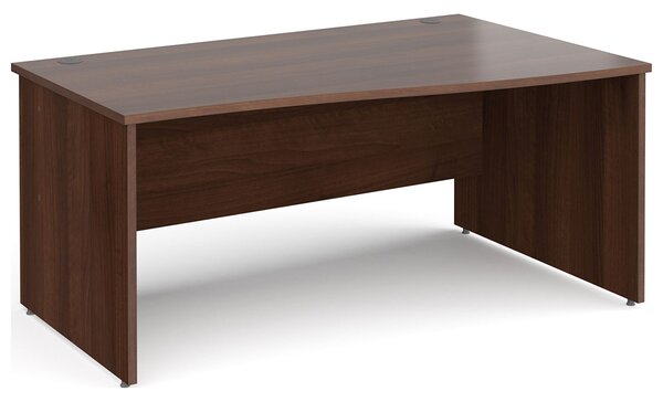 Tully Panel End Right Hand Wave Desk, 160wx99/80dx73h (cm), Walnut