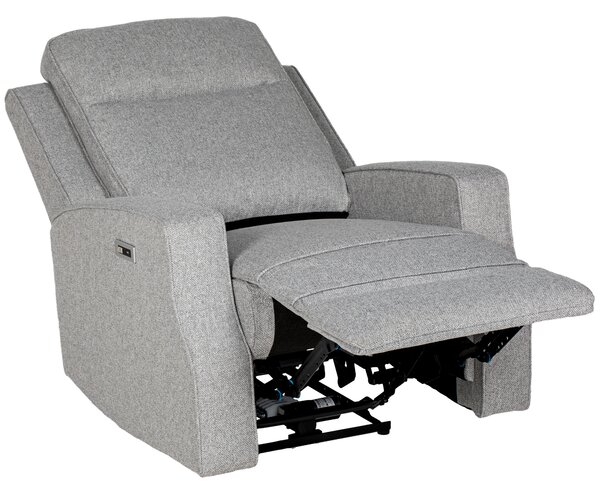 HOMCOM Electric Recliner Armchair, Recliner Chair with Adjustable Leg Rest, USB Port, Grey Aosom UK