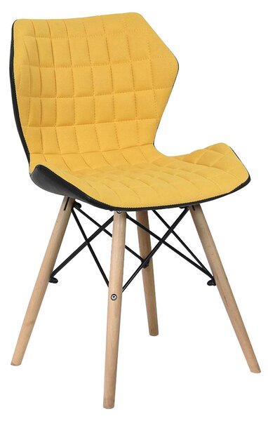 Kyle Lightweight Fabric Chair, Mustard