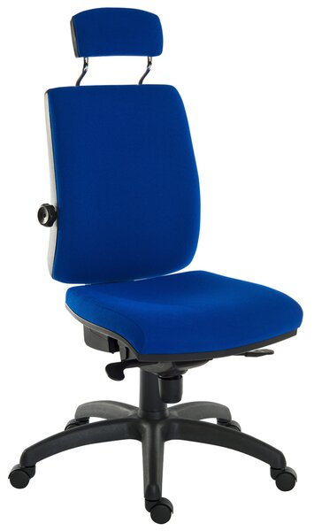 Baron 24HR Ergonomic Chair With Headrest (Fabric), Blue
