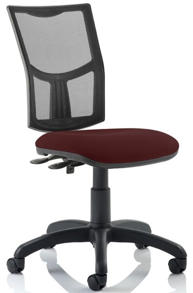 Lunar 2 Lever Mesh Back Operator Chair (No Arms), Ginseng Chilli
