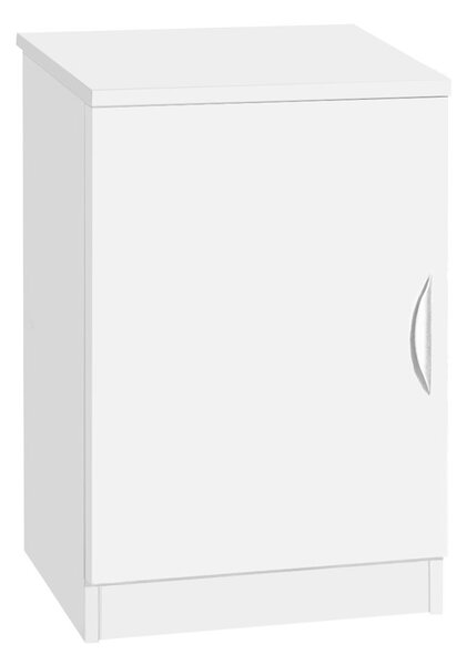 Small Office Desk High Cupboard, White