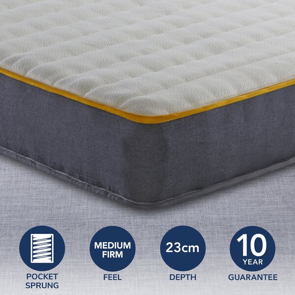Sleepsoul Medium Firm Comfort 800 Pocket Memory Mattress White