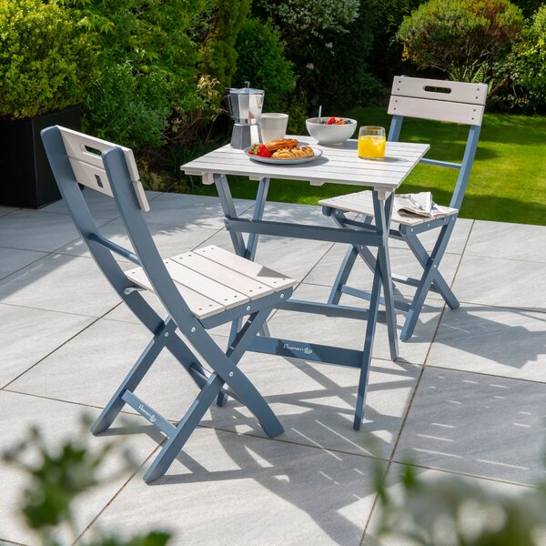 Galaxy 2 Seater Grey Folding Bistro Set