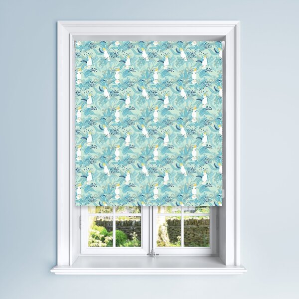 Blue Cockatoo Blackout Roller Blind Blue, White and Yellow