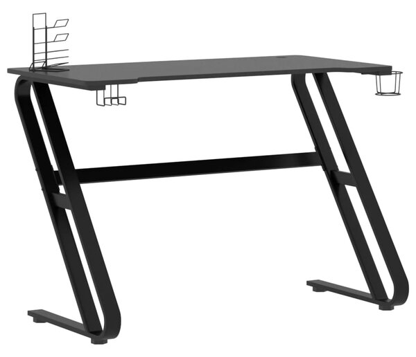 Gaming Desk with ZZ Shape Legs Black 110x60x75 cm