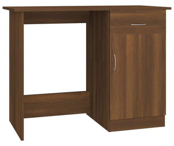 Desk Brown Oak 100x50x76 cm Engineered Wood