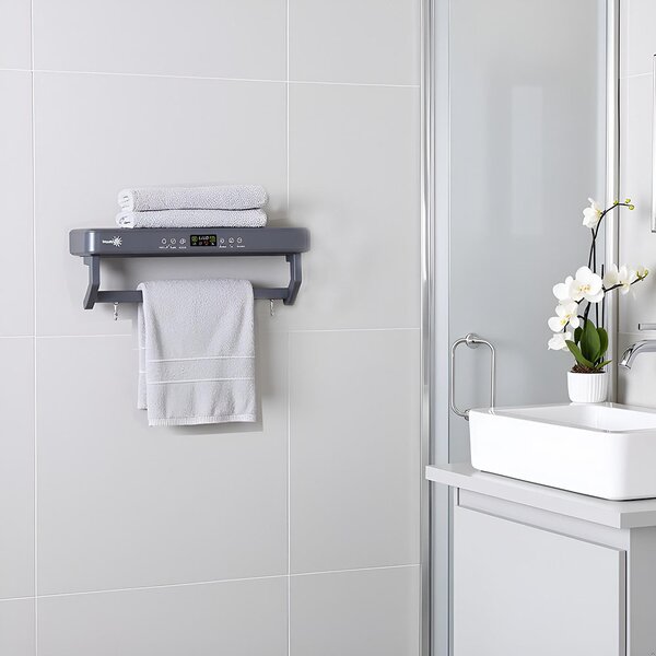 UV Towel Dryer and Sanitizer, Bath or Kitchen, Wall Mounted, 60 cm, 450W, ElectricSun PREMIUM Gray