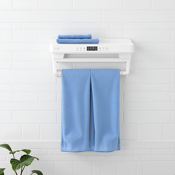 UV Towel Dryer and Sanitizer, Bath or Kitchen, Wall Mounted, 60 cm, 450W, ElectricSun PREMIUM White