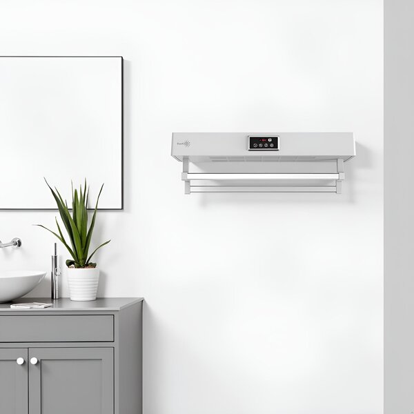 UV Towel Dryer and Sanitizer, Bath or Kitchen, Wall Mounted, 60 cm, 450W, ElectricSun Standard White
