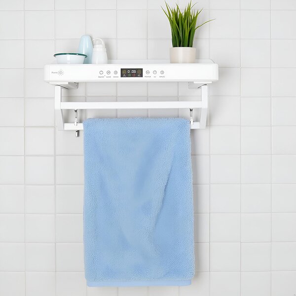 UV Towel Dryer and Sanitizer, Bath or Kitchen, Wall Mounted, 60 cm, 450W, ElectricSun PREMIUM White