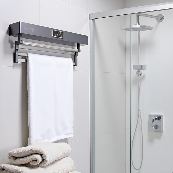 UV Towel Dryer and Sanitizer, Bath or Kitchen, Wall Mounted, 60 cm, 450W, ElectricSun Standard Gray
