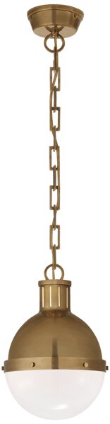 Hicks Pendant Brass, Pendant Light, Small, Hand-Rubbed Antique Brass - Andrew Martin