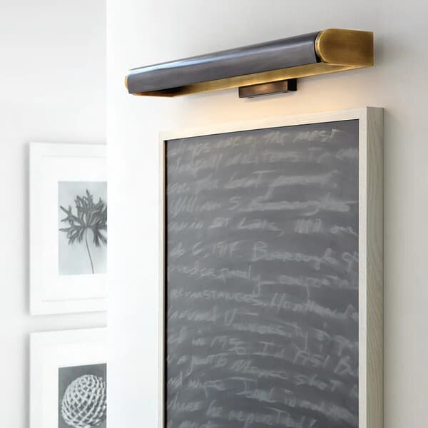 David Extra Large Picture Light Brass, Picture Light, Extra Large, Brass & Bronze Shade - Andrew Martin