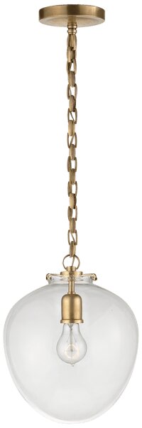 Katie Pendant Brass, Pendant Light, Hand-Rubbed Antique Brass - Andrew Martin