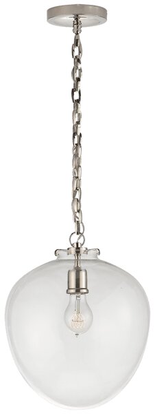 Katie Pendant Nickel, Pendant Light, Polished Nickel - Andrew Martin