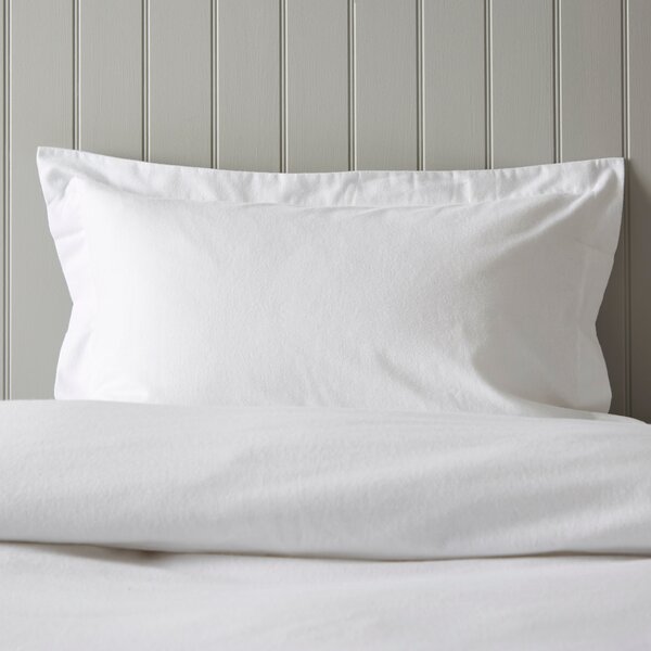 Soft & Cosy Luxury Brushed Cotton Oxford Pillowcase White