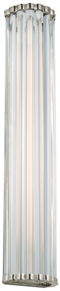 Kean Wall Light Nickel, Wall Light, Large, Polished Nickel / Clear Glass - Andrew Martin