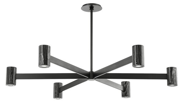 Predock Chandelier, Black/Brass - Andrew Martin