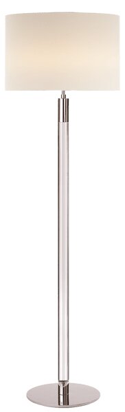 Riga Floor Lamp, Floor Lamp, Polished Nickel / Clear Glass - Andrew Martin